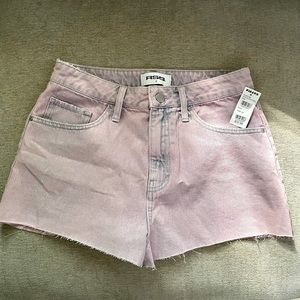 Women’s RSQ acid wash pink denim shorts- NWT